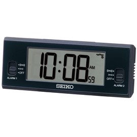 Seiko SQ321K Alarm Clock Digital Radio Black 1.9 x 4.8 x 1.2 inches (48 x 123 x 30 mm)