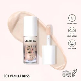Iluminador Líquido Moira Glow Show Tono Vanilla Bliss Vegano