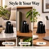 Cute Middle Finger Ghost Statue, Small Halloween Decor for Home,