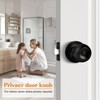 Probrico Flat Black Ball Privacy Door Knobs, Interior Bedroom Bathroom