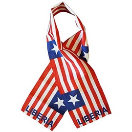Trade Winds Liberia Liberian Country Lightweight Flag Printed Knitted Style Scarf 8"x60"
