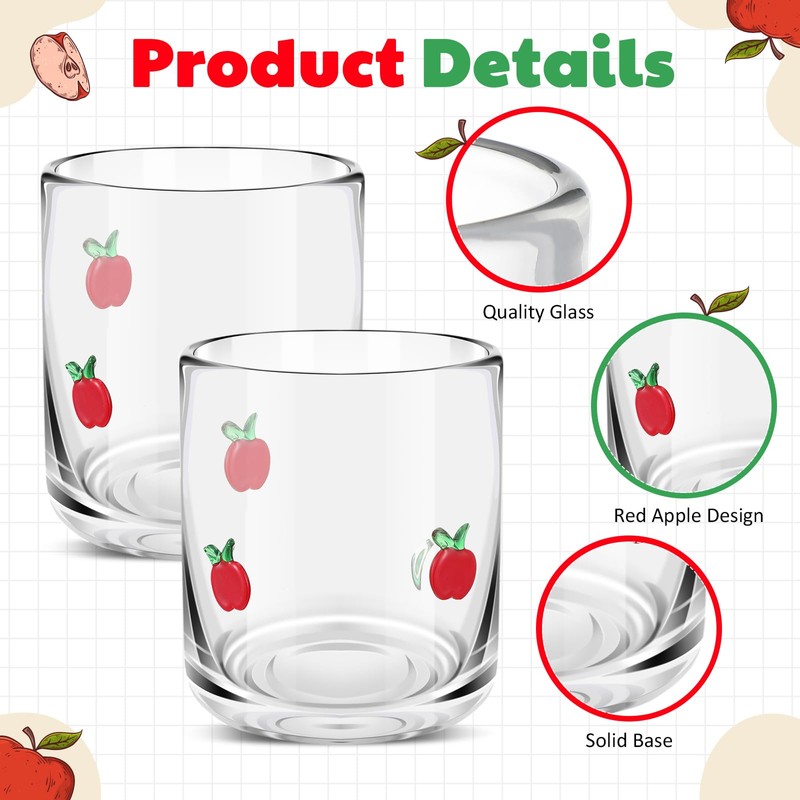 SiliFine Icon Juice Glasses, 14oz Stemless Wine Drinking Juice Glass