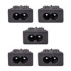 uxcell Uxcell C8 Panel Mount Plug Adapter 250VAC 2.5A 2