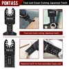 PONTASS 27Pcs Oscillating Saw Blades, Universal Titanium Multitool Blades for