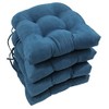 Blazing Needles 16-inch Microsuede Rounded Back Chair Cushion, 16" x