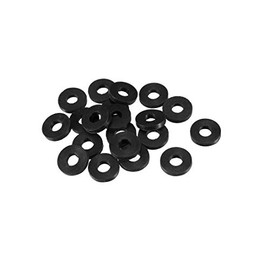 Sourcingmap Rubber Flat Washers 14mm OD 6mm ID 2.5mm Thickness for Faucet Pipe Water Hose, Pack of 20