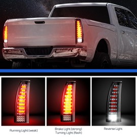Gubebaili LED Tail Light Assembly Fit for Chevy & GMC Silverado C1500/K1500 1988-1999, for C2500 C3500 K2500 K3500 1988-2000, Blazer 1992-1994, Rear Taillight Clear Lens