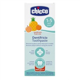 chicco Pasta de Dientes Tuttifrutti para Niños 1 a 5 años, 0.095 kilograms