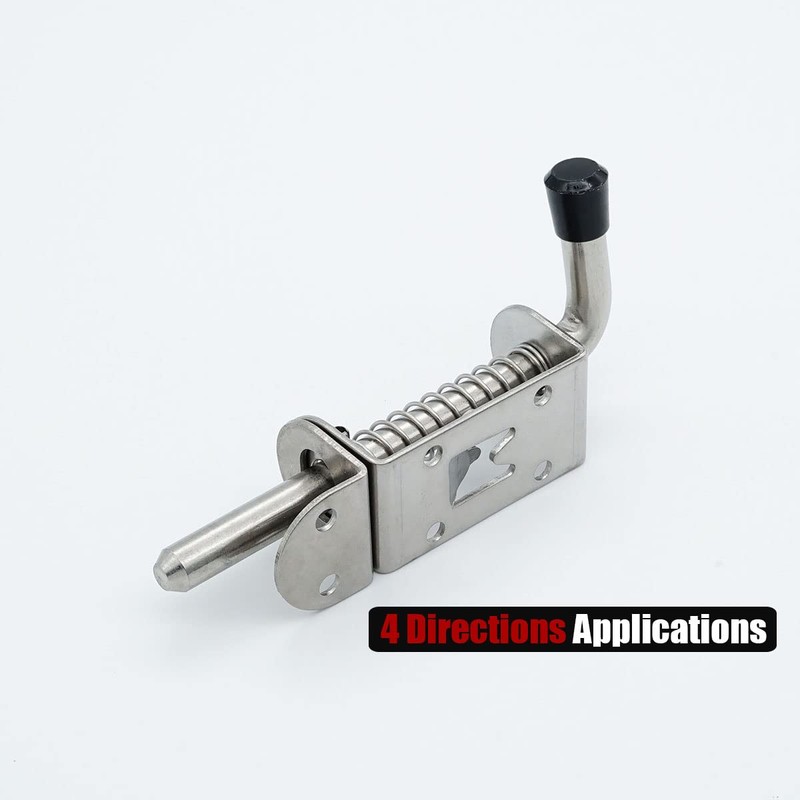 JQK Spring Loaded Latch Pin, 304 Stainless Steel Barrel Bolt