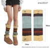 EMOTTOS Women's Ribbed Knit Leg Warmers 1 Pair, Knitted Leg