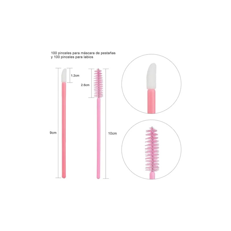 Pincel Para Cejas Y Labios 200pcs Coldrose