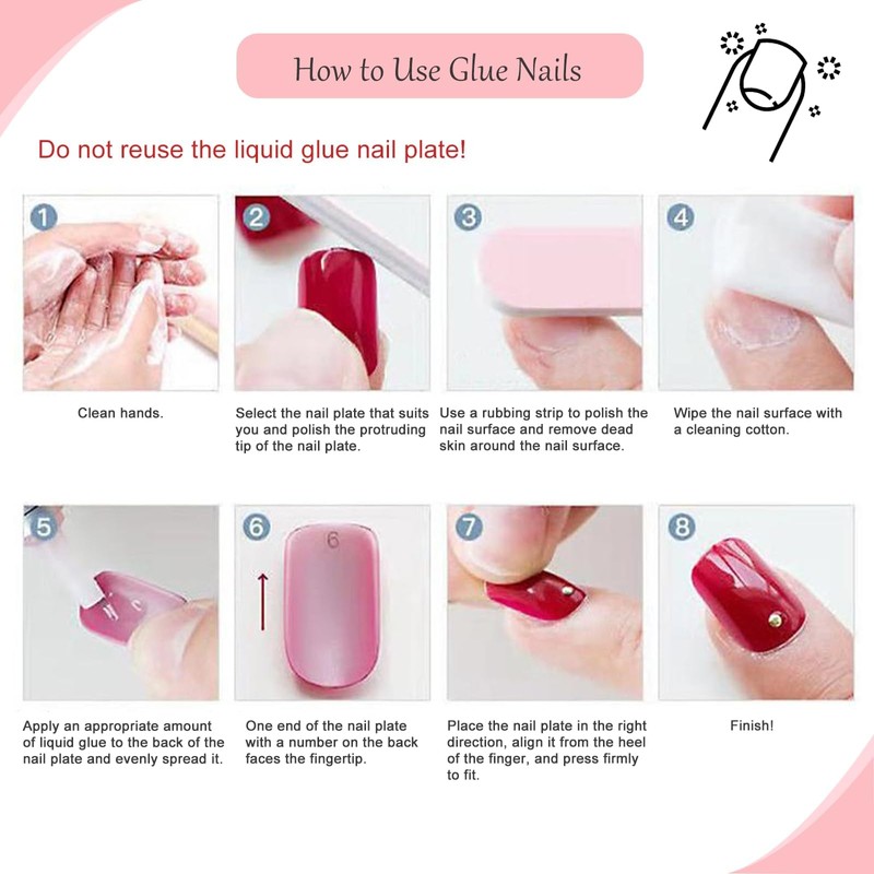 24pcs Medium Almond False Nails - Nude Rhinestone Butterfly &