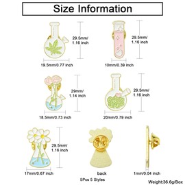 UR URLIFEHALL Enamel Lapel Brooch Pin Set Acrylic Plastic Pin Badge for Clothing Backpacks Jewellery Crafts Decor, Metal