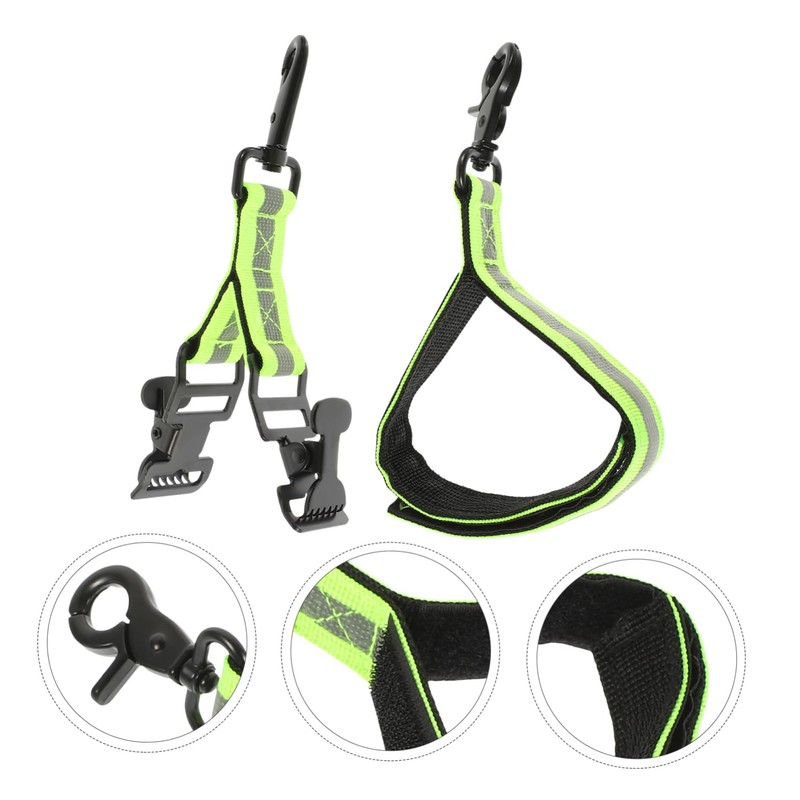 Mobestech Firefighter Glove Clips 2 Pack Reflective Straps Heavy Duty