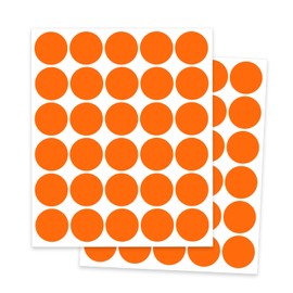 Yeachlaing 1" Round Colored Dot Stickers Labels,660 Pack,Orange