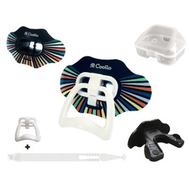 COOLLO SPORTS Protector bucal 2 en 1 Transformer Chupete de fútbol, protector de labios deportivo para adultos y jóvenes, bandera de Estados Unidos y boquilla de colmillos (funda incluida) (espectro (una capa))