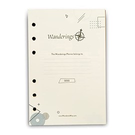 2022 Calendar Planner Inserts - Ivory Color - Thick Monthly & Weekly Calendar Refill for A5 6-Ring Binder Planner, Compatible with Filofax, 8 1/4 x 5 5/8 (21cm x 14.2cm) to Feb 2023