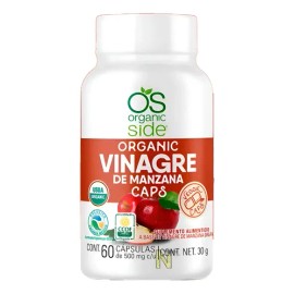Vinagre De Manzana Orgánico (60 Caps) Organic Side                                                                                                    