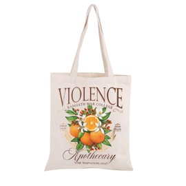 AKTAP Fourth Wing Inspired Gift Dragon Rider Tote Bag Gift For Book Lover Basgiath War College Merch Fantasy Gift Riders Quadrant Gift (Violence Tote)