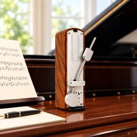 Mini Mechanical Metronome for Music Practice – Portable Wind-Up Tempo Trainer for Guitar, Violin & Piano