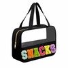 Kovewon Chenille Letter Snacks Bag Clear Snack Bag Pouch with