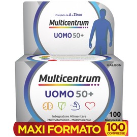 Multicentrum Men 50+ Complete Multivitamin Food Supplement, with Vitamin D3, Support Against Fatigue for Men over 50 years, 100 Tablets​