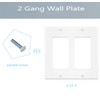 2-Gang Switch Outlet Wall Plate Cover Double Decora Electrical Faceplate