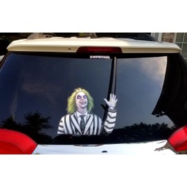 Beetleguese Corpse Waving WiperTags USA with Decal for Rear Vehicle Wipers