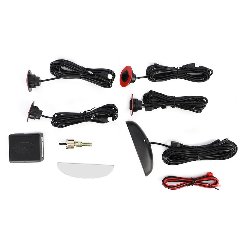 Car Parking Assistanc with 4pcs Adjustable Flat Sensors Automobile Reverse