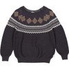 müsli Boys' Knit Jacquard Pullover Sweater, Mystery Blue