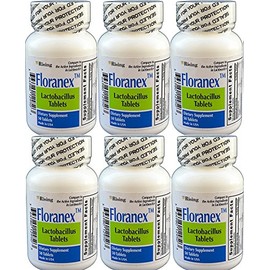 Floranex Probiotic for Colon Health Generic for Lactinex 50 Tablets per Bottle Pack of 6 Total 300 Tablets