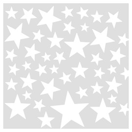 Little Deco DL675-Z1 Wall Sticker 60 Stars White Children's Room Wall Sticker Girls Boys Playroom Toddler Baby Room Wall Decoration Bedroom