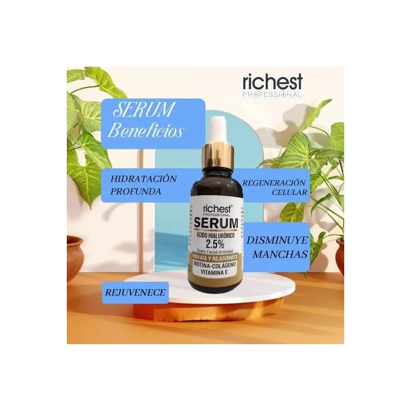 Serum Ácido Hialurónico 2.5% Biotina-colágeno-vitamina E Todo Tipo De Piel