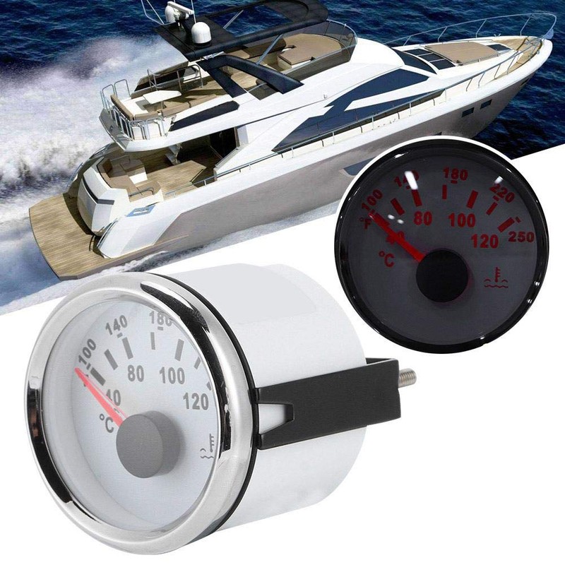 Water Temperature Gauge, 52mm/2in Marine Engine Water Temperature Gauge 40