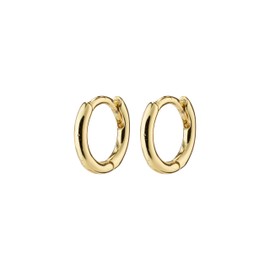Eanna Recycled Huggie Hoop Earrings, Brass