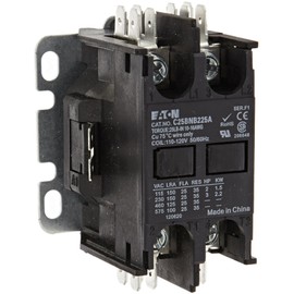 Eaton C25BNB225A Compact Definite Purpose Contactor, 25A Inductive Current Rating, 2 Max HP Rating at 115V, 3 Max HP Rating at 230V, 120VAC Coil Voltage