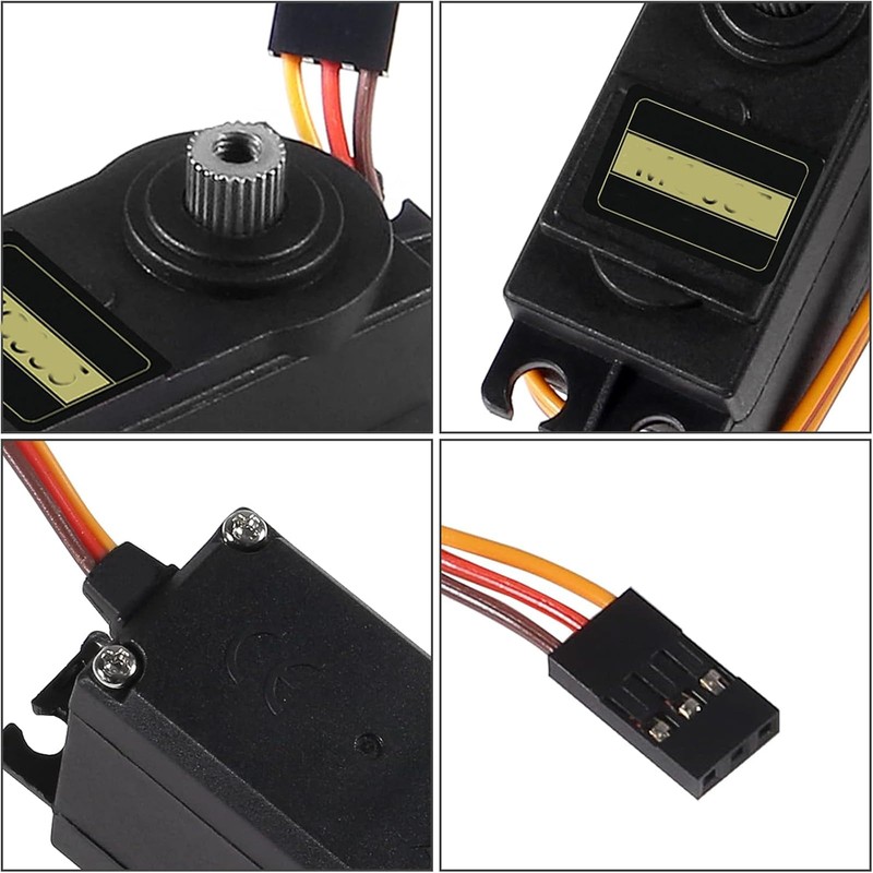 AEDIKO 6pcs MG995 Servo Motor Control 180 Angle Metal Gear