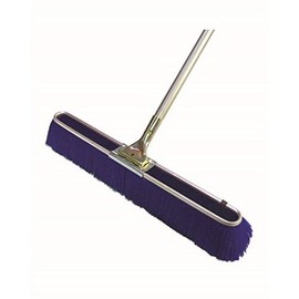 FLOOR BROOM - FINE BLUE 24" W/ 60" HNDL