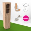 Amig - Hydraulic pot hinge straight nickel-plated - Ø35 mm