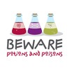 CafePress Beware Potions & Poisons Sticker Square Bumper Sticker Car