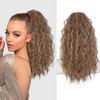 AISI BEAUTY Ponytail Extension Curly Drawstring Ponytail for Women 18