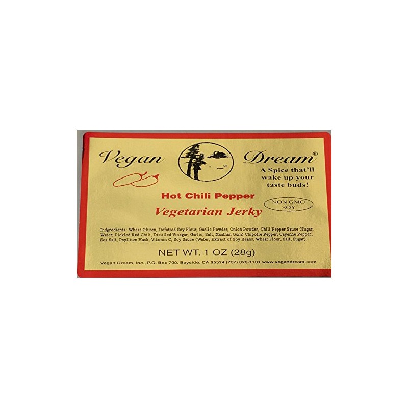 Vegan Dream Jerky - Hot Chili Pepper, 6 Pack