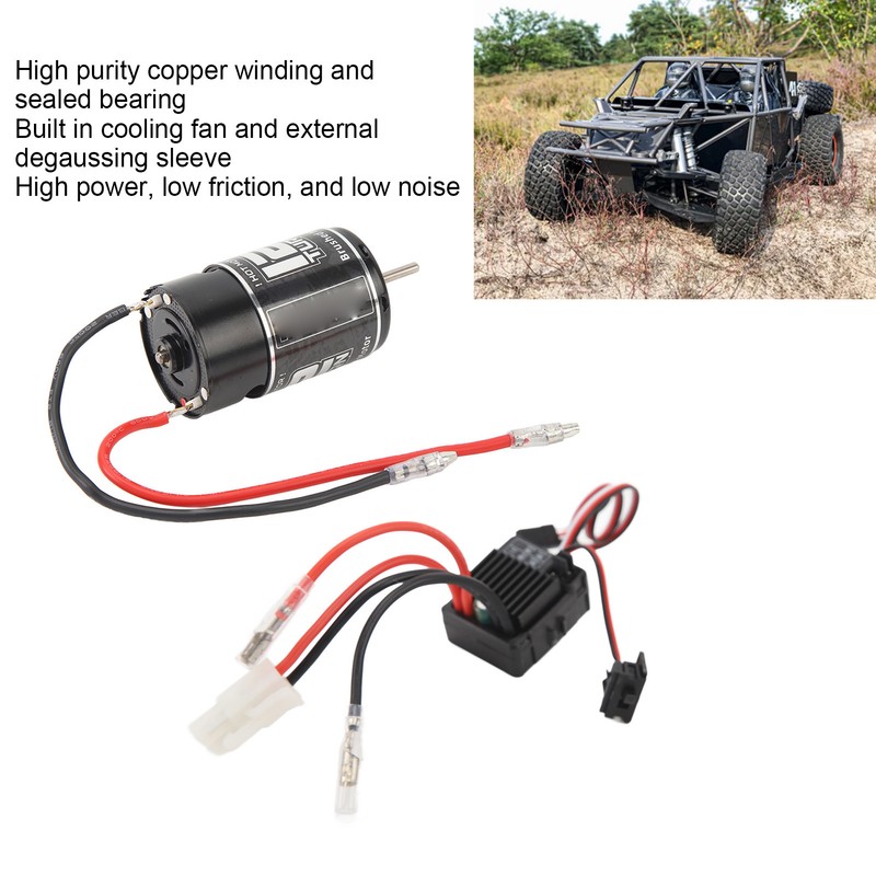 550 12T Brushed Motor with 60A Brushed ESC for ARRMA