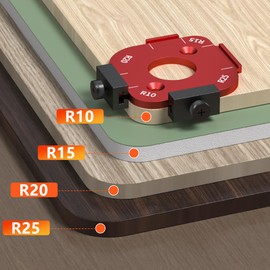 ETCYAOXIN Router Templates and Jigs for Woodworking,Guides and Edge Guide for Precision Routing,Router Tool,Corner Radius Templates for Routers R10/R15/R20/R25/R30/R35/R40/R50 (Radius Jig Set 6)