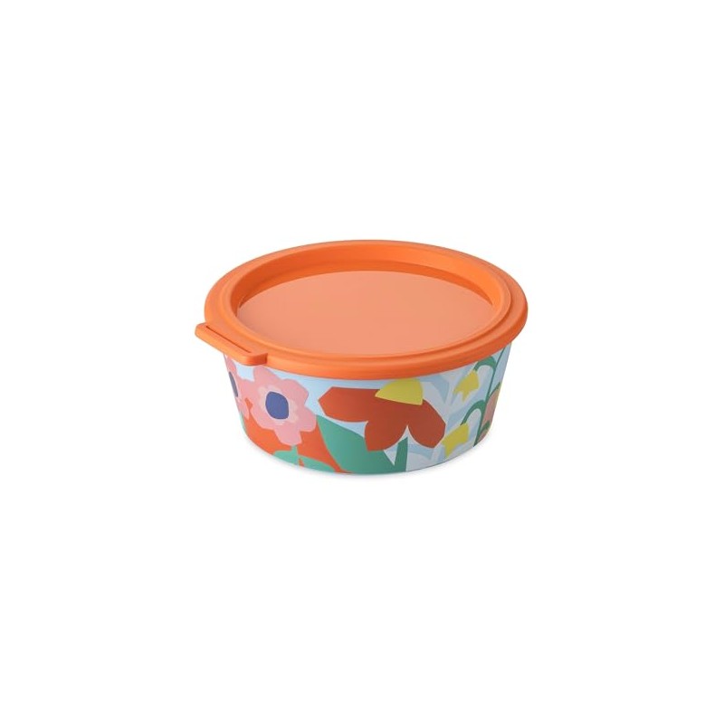 Koziol Bowl with Lid Nora Box 1.3 L Blooms Multicoloured