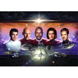 Star Trek - The Five Captains Mini Print
