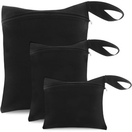 Abaodam Set De 3 Bolsas Húmedas Reutilizables Impermeables Para Pañales Ropa Mojada Y Trajes De Baño Con Cremallera 14.17X10.23In Para Viajes Gimnasio Y Uso Diario