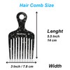 MANETURAL 14MX Hair Comb for Women, Curly Hair Picks, Mustache