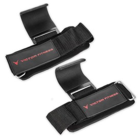 Victor Fitness VFGHK Row and Heavy Lifting Grip Hooks Black/Red