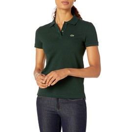 Lacoste Women's Core Short Sleeve Regular Fit Petit Pique Polo, Sinople, 4
